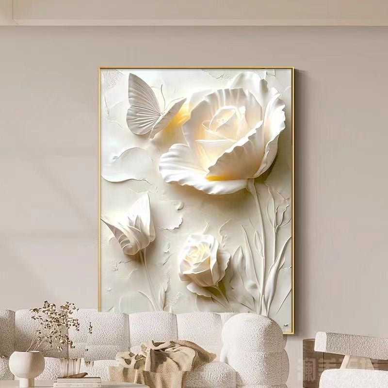 Ivory Bloom 3D Floral Wall Art