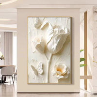 Ivory Bloom 3D Floral Wall Art