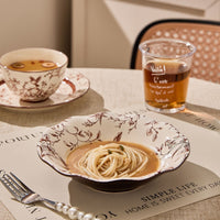 Crane Blossom Ceramic Dinnerware Set