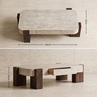 TerraForm Modern Rectangular Coffee Table with Storage Drawer