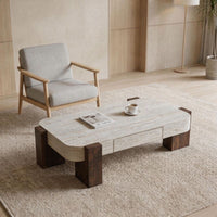 TerraForm Modern Rectangular Coffee Table with Storage Drawer