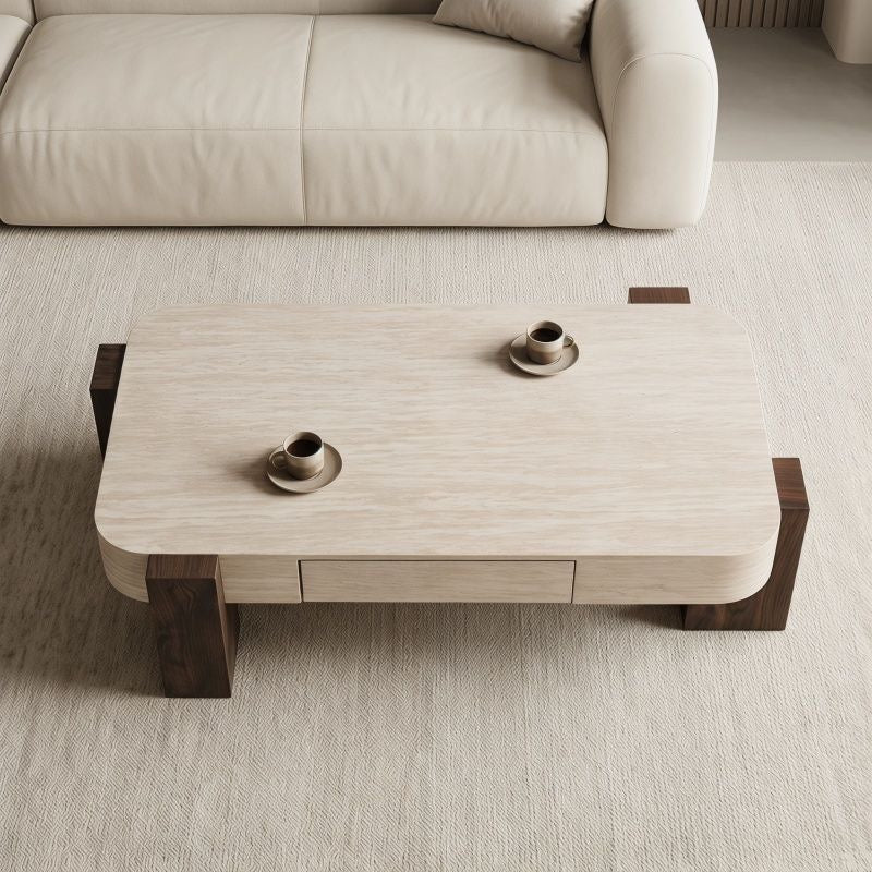 TerraForm Modern Rectangular Coffee Table with Storage Drawer