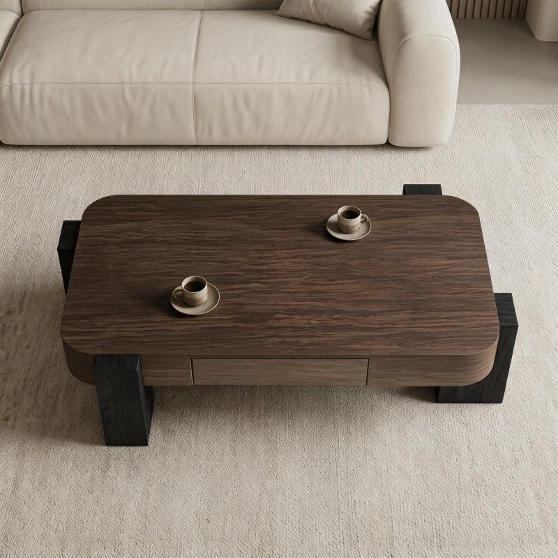 TerraForm Modern Rectangular Coffee Table with Storage Drawer