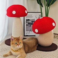 Mushroom Haven Cat Scratching Post – Cute Mushroom-Shaped Cat Toy