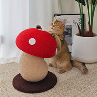 Mushroom Haven Cat Scratching Post – Cute Mushroom-Shaped Cat Toy