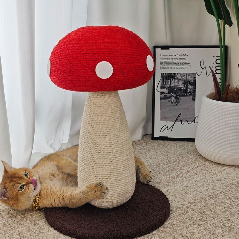 Mushroom Haven Cat Scratching Post – Cute Mushroom-Shaped Cat Toy