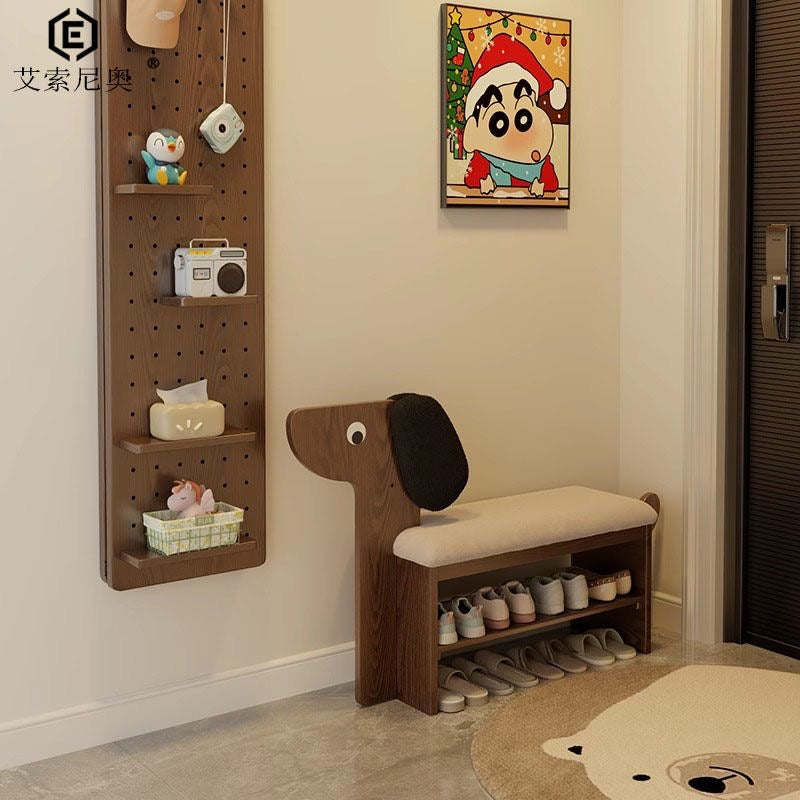 Puppy Haven Shoe Storage Bench – Cute Dog-Shaped Entryway Bench