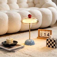 Vintage Mushroom Glass Table Lamp