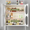 LoopView Steel Display Cabinet – Modern Green Sideboard with Circular Glass Doors