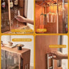 Château Mobi – French Vintage Glass Bar Cabinet on Wheels