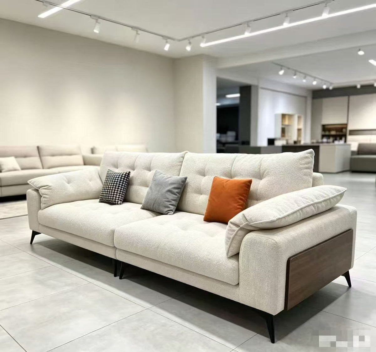 Cozy Haven Tufted Fabric Sofa