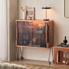 Château Mobi – French Vintage Glass Bar Cabinet on Wheels