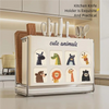 Cute Animals All-in-One Knife & Utensil Rack – Wall-Mountable Draining Organizer