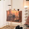 Château Mobi – French Vintage Glass Bar Cabinet on Wheels
