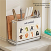 Cute Animals All-in-One Knife & Utensil Rack – Wall-Mountable Draining Organizer