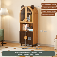 Nordic Bear-Ear Kids Storage Cabinet & Wardrobe