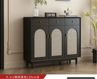 Baymak Retro Rattan Home Shoe Cabinet