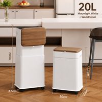 LiftEase 20L Adjustable Rolling Trash Bin