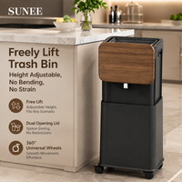 LiftEase 20L Adjustable Rolling Trash Bin