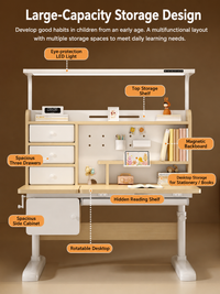 BrightNest Adjustable Kids Study Desk & Chair Set
