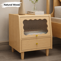 Wavy Grove Wood Nightstand