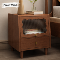 Wavy Grove Wood Nightstand