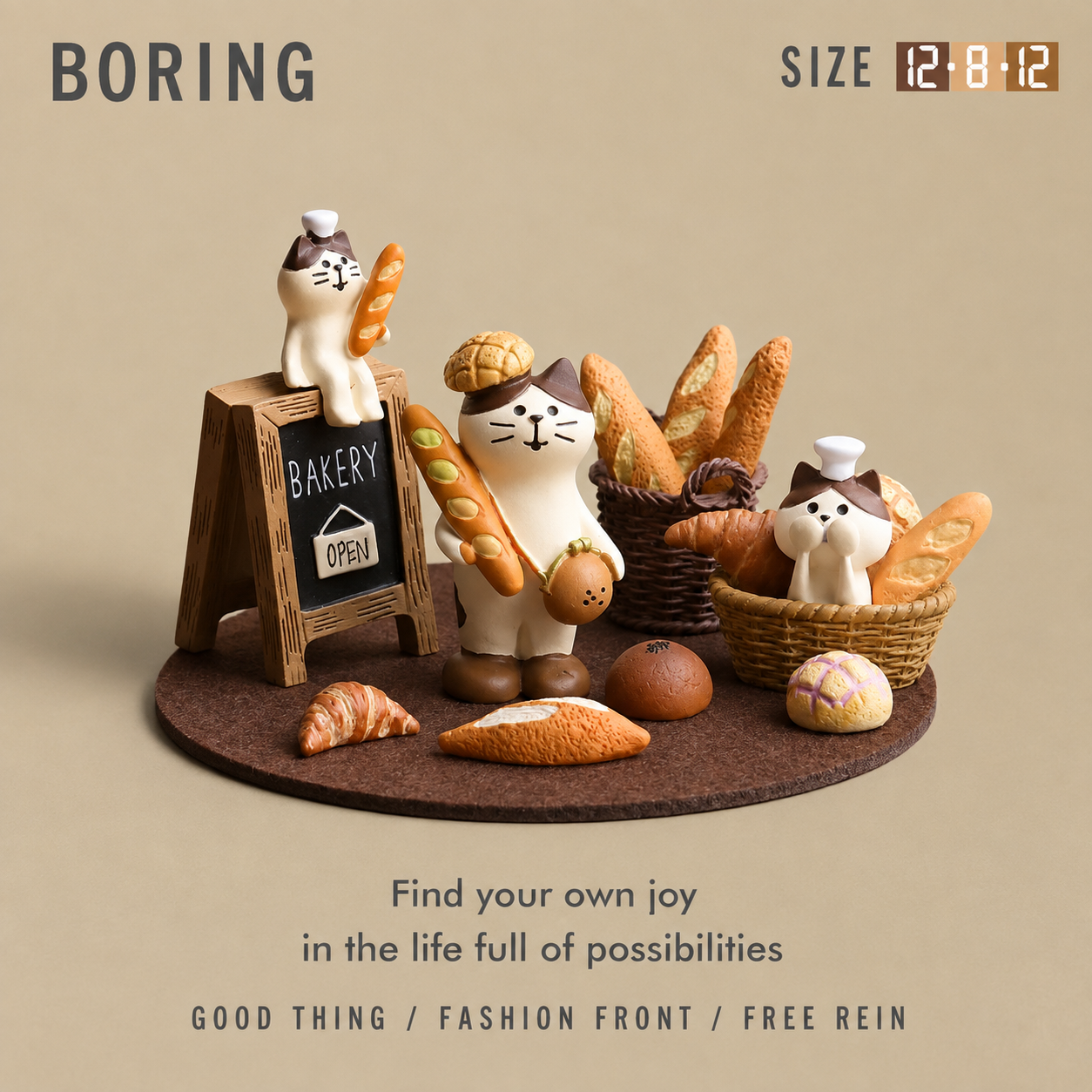 Whisker Bakehouse Cat Figurine Set