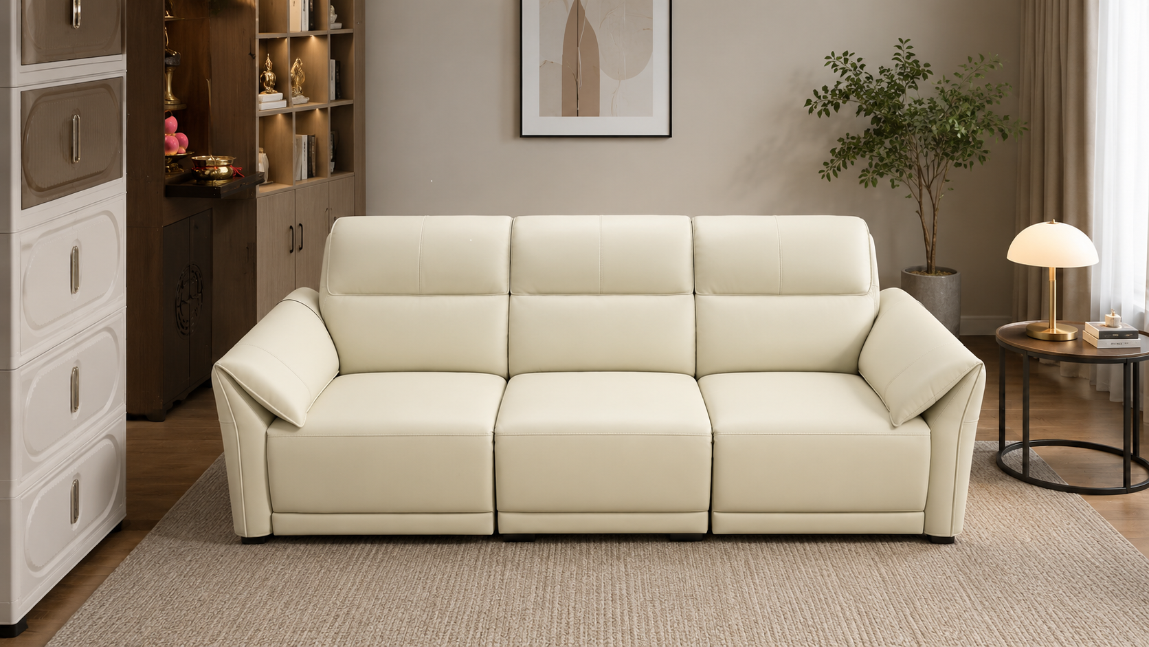 Luna Comfort Leather Sofa