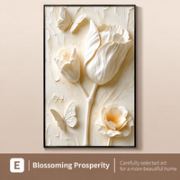 Ivory Bloom 3D Floral Wall Art