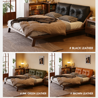 Walden Luxe Wood & Leather Platform Bed