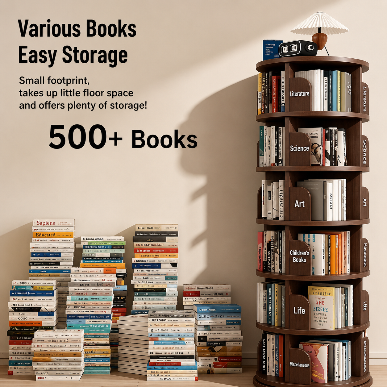 Orbit 360° Rotating Bookshelf