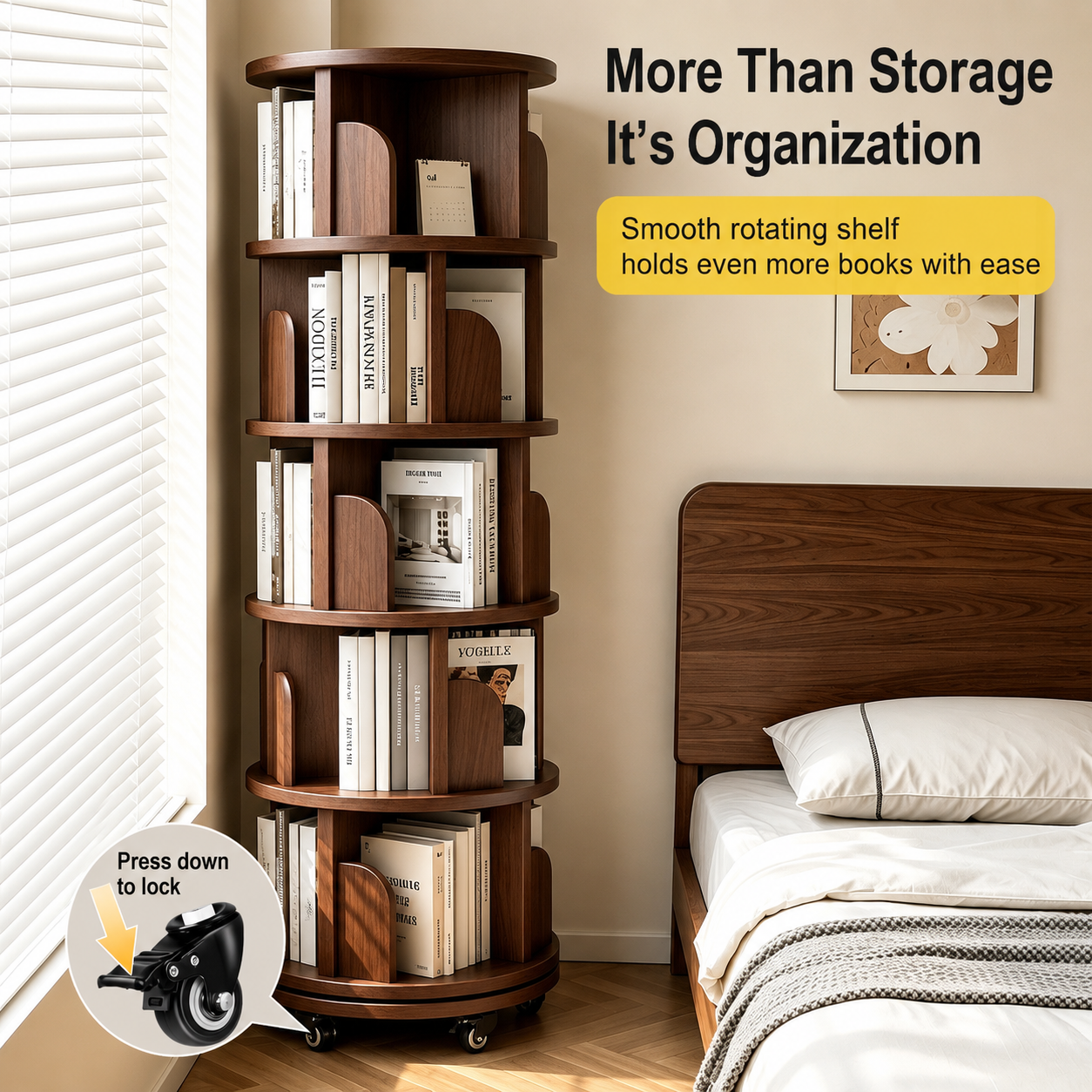 Orbit 360° Rotating Bookshelf