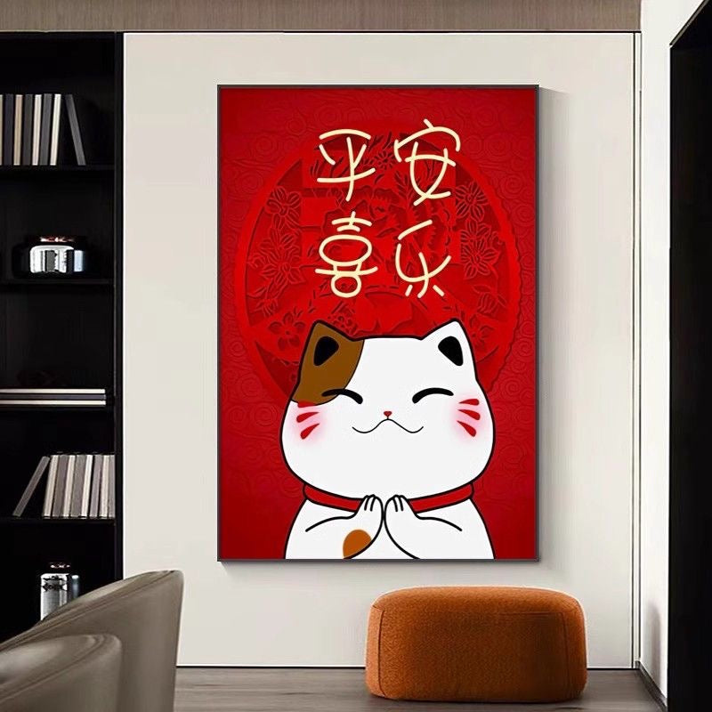 Peaceful and happy lucky cat