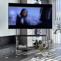 Double layer movable TV stand