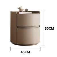 Saddle Leather Bedside Table