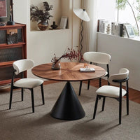 Wooden round dining table