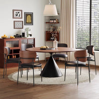 Wooden round dining table