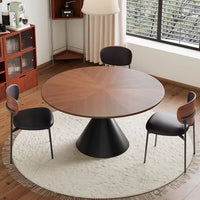 Wooden round dining table