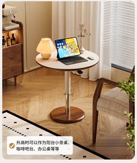 Felix Side Table, Saddle Leather Rotating Side Table