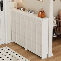 Cream Style Ultra-Thin Flip Shoe Cabinet