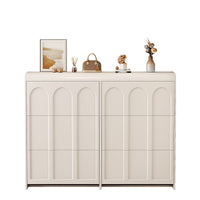 Cream Style Ultra-Thin Flip Shoe Cabinet