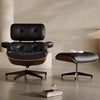 Eames leather recliner + footrest combination