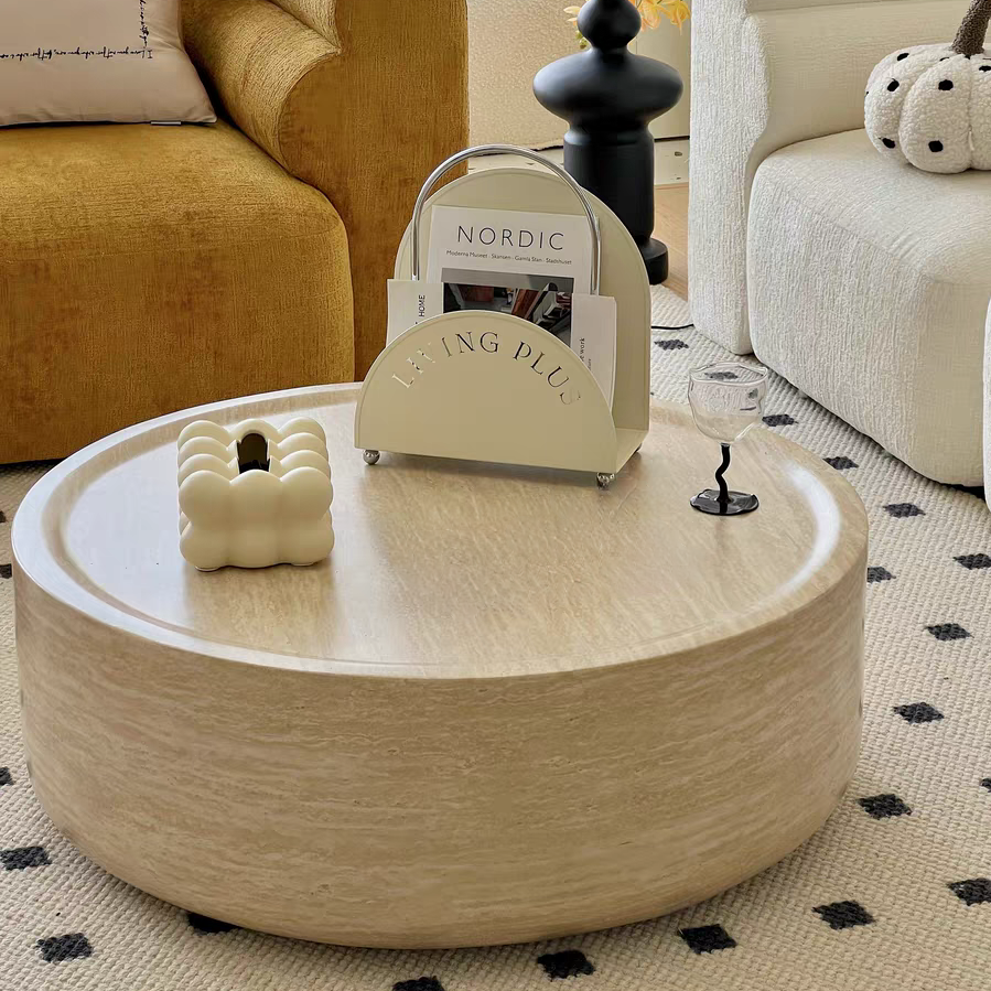 Milano Tea Table Cave Stone