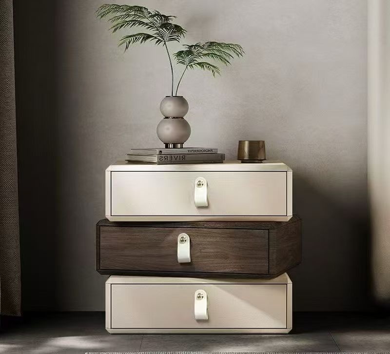 Wooden bedside table