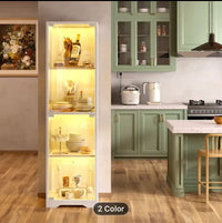 Figurine display case, corner cabinet