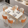 Orange-White Slate Dining Table / Chair