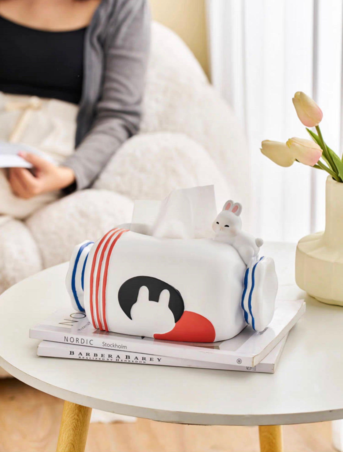 Milk Candy Rabbit Tissue Box