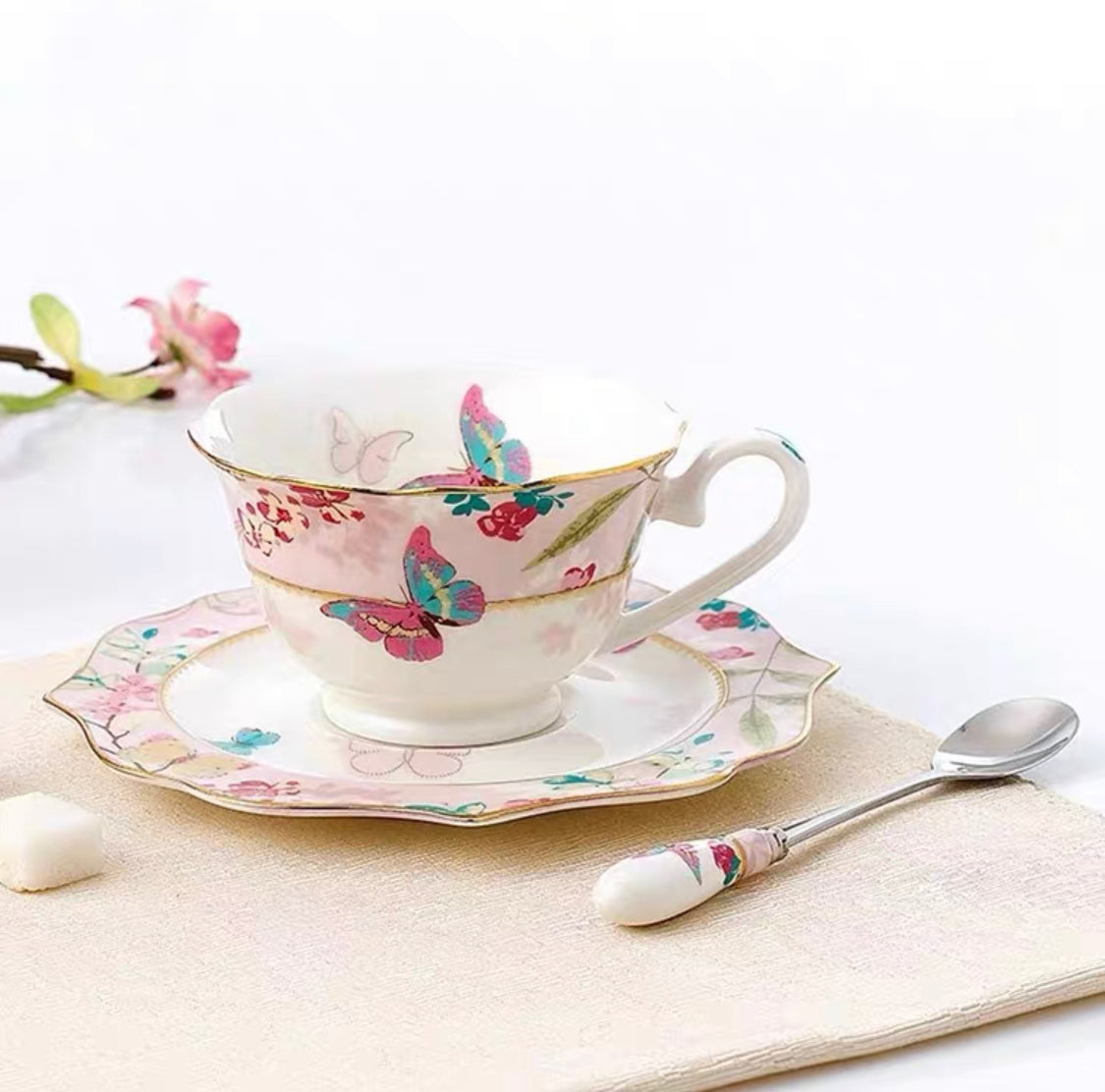 Butterfly Ceramic Teacup