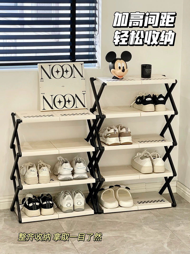 No Installation Folding Shoe Rack