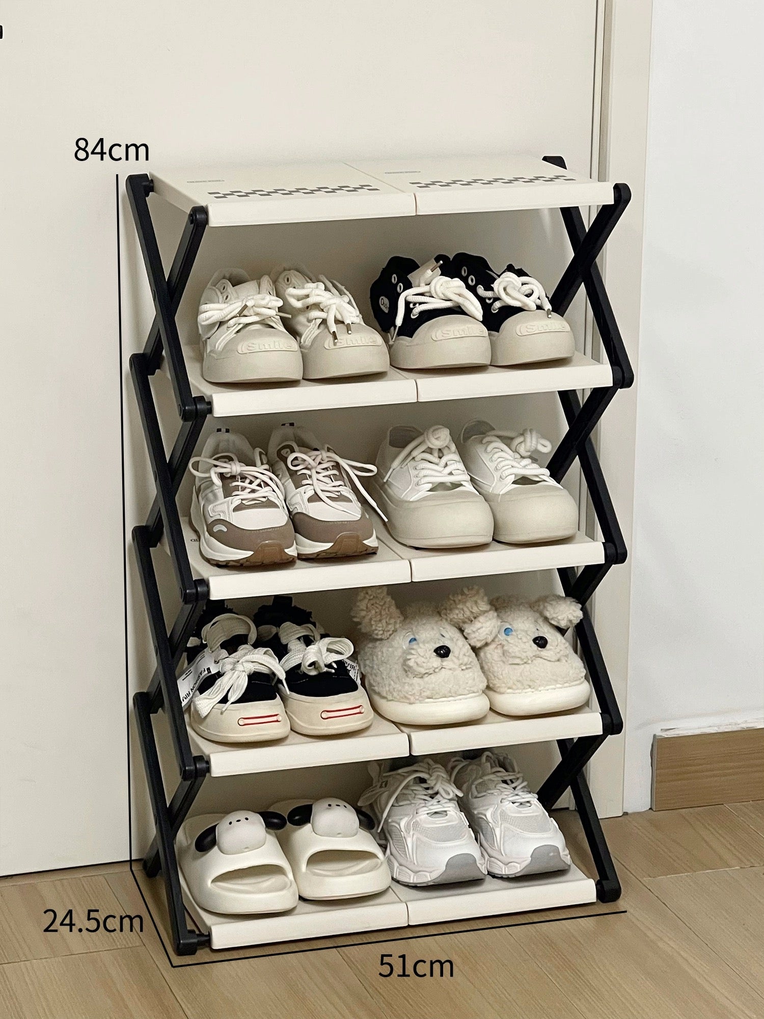 No Installation Folding Shoe Rack